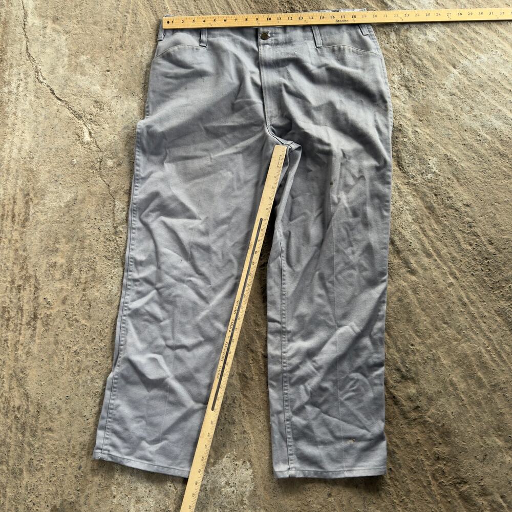 VTG Ben Davis Frisko Pants Mens 38 (Fit 38x30) Gray Wide Leg Baggy Made USA - Picture 5 of 6